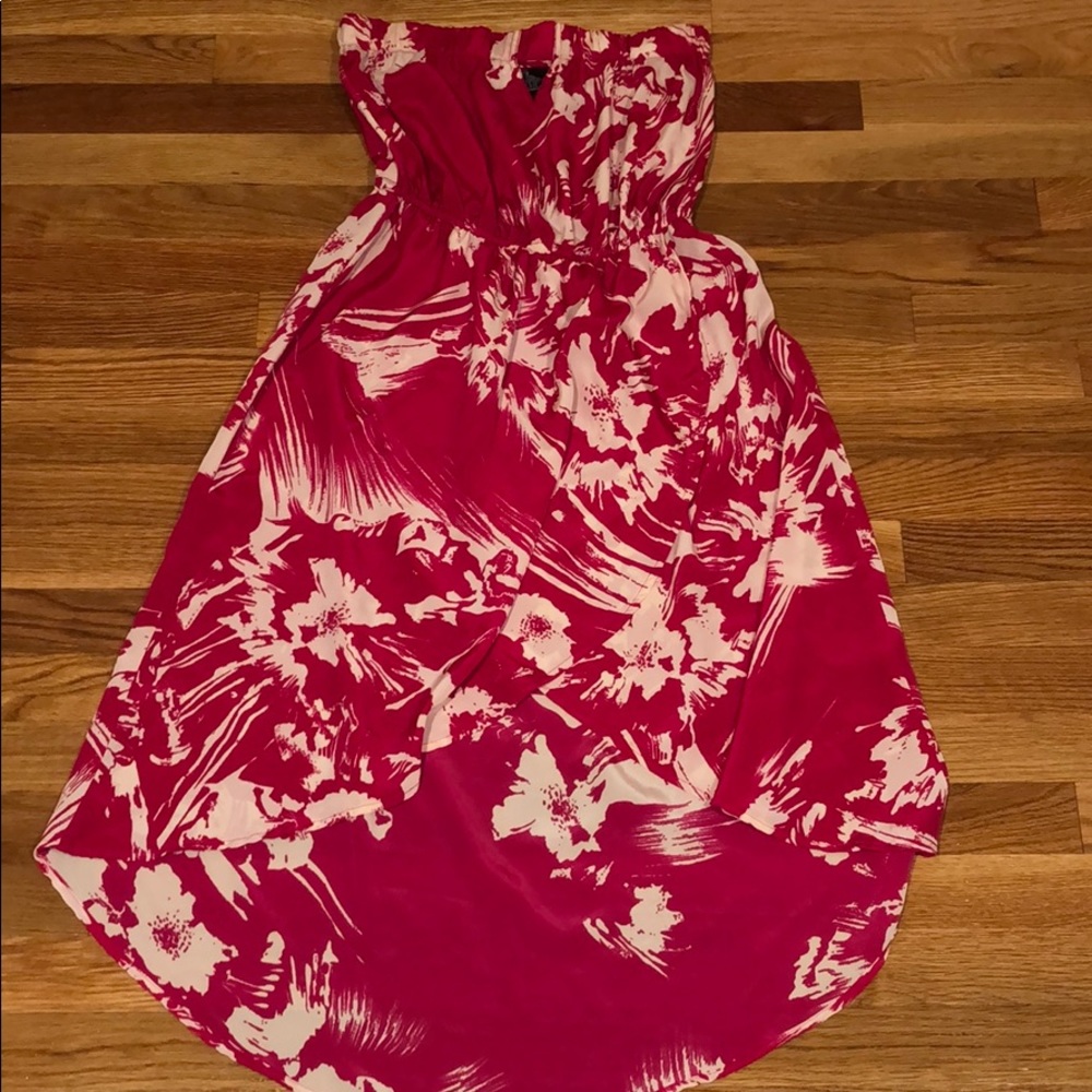 Pink and light cream Hawaiian beach dress